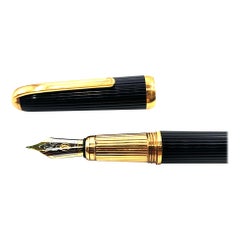 Louis Cartier 18k Gold Medium Nib Fountain Pen