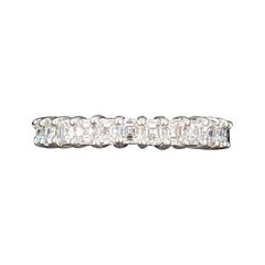 Bague d'éternité en diamant taillé Asscher de 2,50 ct