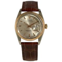 Rolex Yellow Gold Stainless Steel Oyster Perpetual Automatic Wristwatch