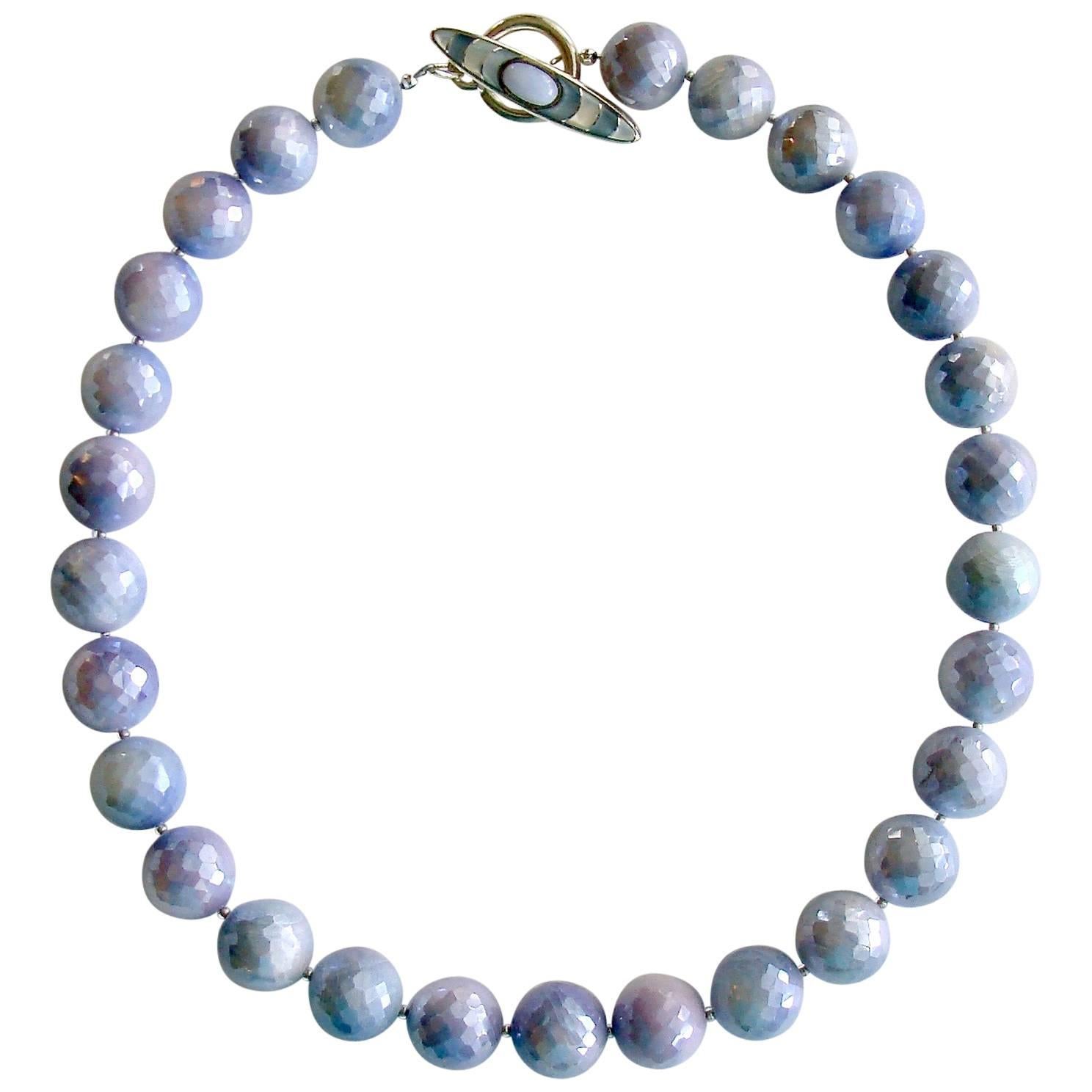 Lavender Mystic Moonstone Choker Necklace