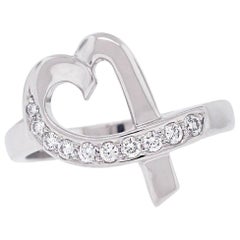 Tiffany & Co. Paloma Picasso Diamond 18-Karat Loving Heart Ring In Stock
