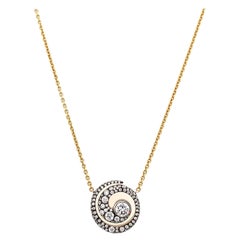 Jessica McCormack Tattoo Diamond Blackened 18k Yellow Gold Pendant
