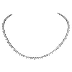 Alexander Beverly Hills - Collana Tennis con diamanti a forma di cuore da 12,24 carati in oro bianco 18 carati