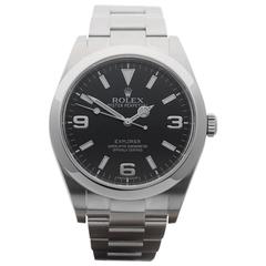 Used Rolex Stainless Steel Explorer Oyster Automatic Wristwatch