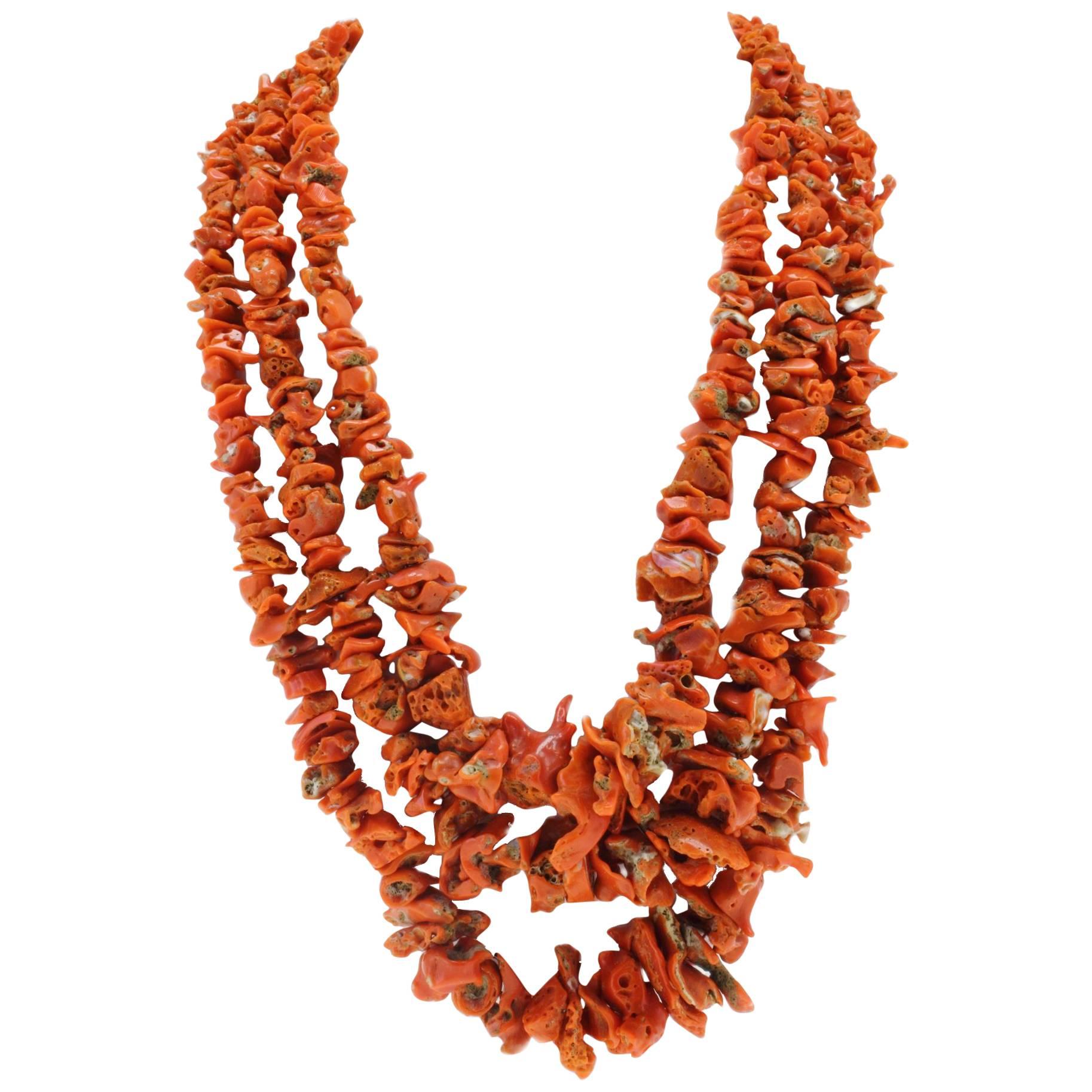 Luise Coral Silver Necklace