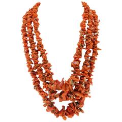 Luise Coral Silver Necklace