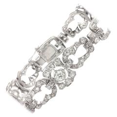 Art Deco 7.00 Carat Old Cut Diamond Bracelet, c.1930s 1