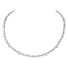 Alexander Beverly Hills 15.28ct Mixed Diamond Tennis Necklace 18k