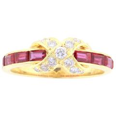 Tiffany 
Co. Diamond Ruby Signature Ring