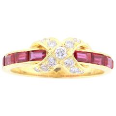 Vintage Tiffany & Co. Diamond Ruby Signature Ring