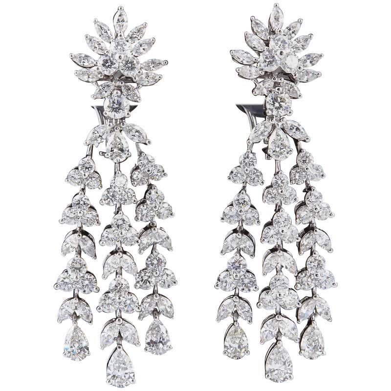 Diamond, Pearl and Antique Chandelier Earrings - 2,723 For Sale at ...