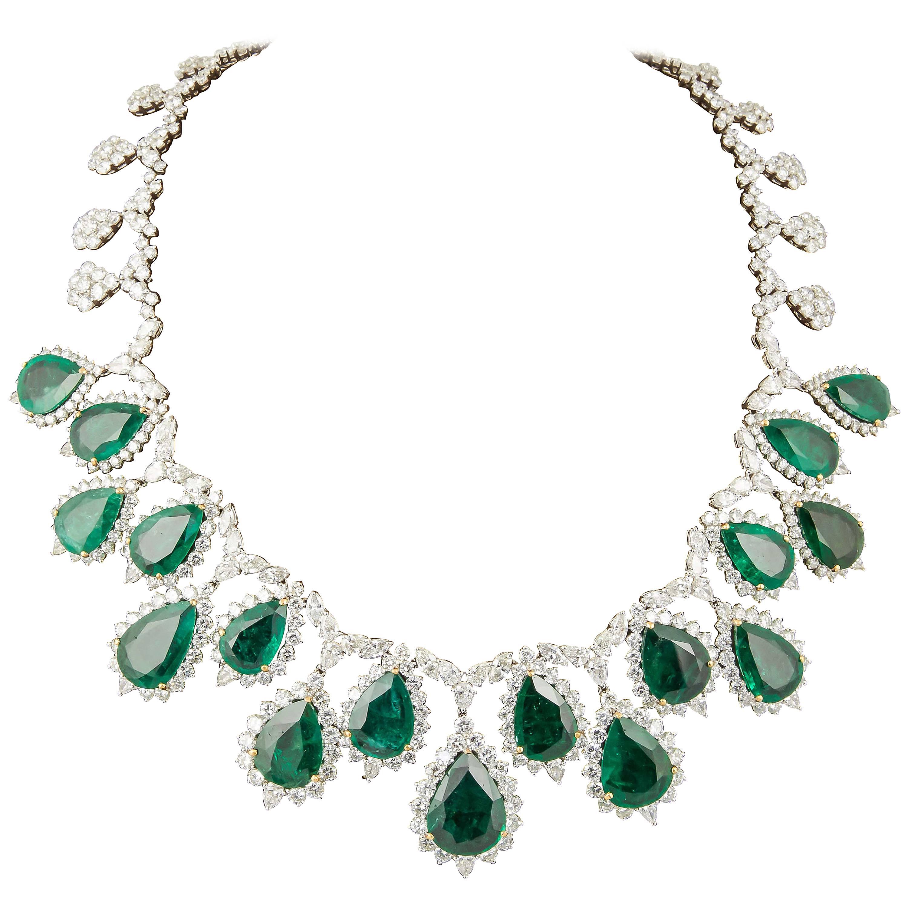 Incredible Emerald and Diamond Necklace