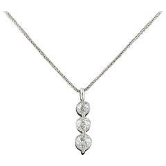 Unique Crown of Light Cut Three-Stone Diamond Pendant