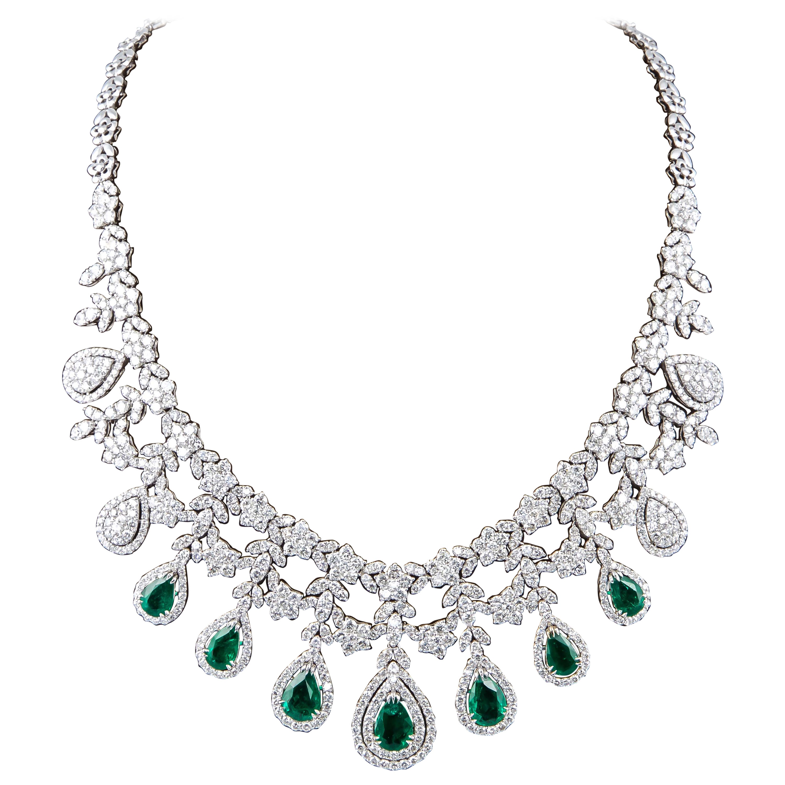 Antique Emerald Drop Necklace at 1stDibs