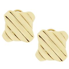 Seidengang Gold Ribbed Earrings 2