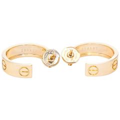 Cartier LOVE Yellow Gold Hoop Earrings