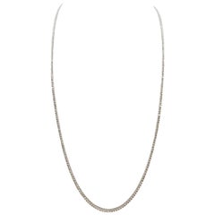 Collana Tennis con diamanti naturali rotondi da 3,16 carati in oro bianco 14 carati da 16''.