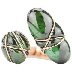 Bague ouverte geen gelly tourmaline liée