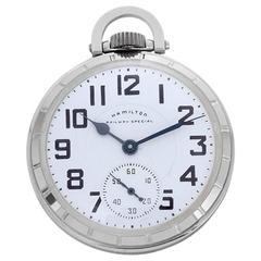 Hamilton Montre de poche spéciale en acier inoxydable pour chemin de fer 922B