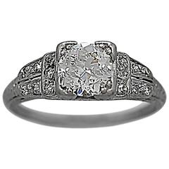 Platinum 1.25 Carat Antique Engagement Ring 
