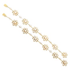 Antique Victorian Pearl and 18k Yellow Gold Necklace / Bracelet Set
