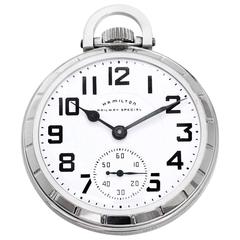 Hamilton Stainless Steel Railway Special Pocket Watch