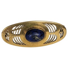 Louis Comfort Tiffany Lapis Arts and Crafts Brooch