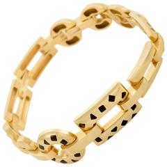 Cartier Panthere Yellow Gold and Enamel Bracelet