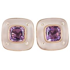 Trianon New York Amethyst Diamond Rock Crystal earrings 9