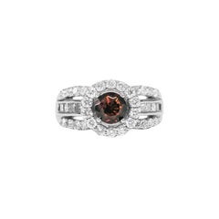 Vintage, 0.85ct Garnet & Diamond Garnet Ring