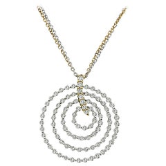 Collar Colgante Oro Dos Tonos 2.75ct Diamantes