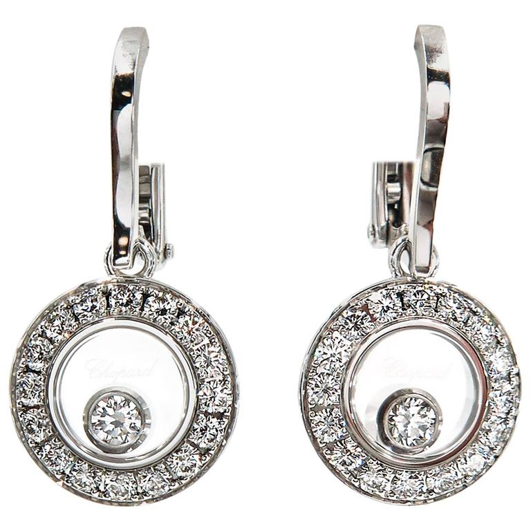 White Gold Hy Diamonds Drop Earrings By Chopard For At 1stdibs White Gold Hy Diamonds Drop Earrings By Chopard For