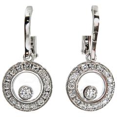 White Gold Happy Diamonds Drop Earrings by Chopard 10