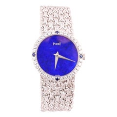 Hervorragende Piaget Damenuhr aus 18 Karat Weißgold mit Lapislazuli-Zifferblatt 926 M22 Ref