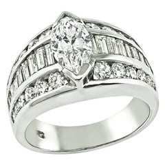 1.25ct Center Diamond 2.00ct Diamond Gold Ring