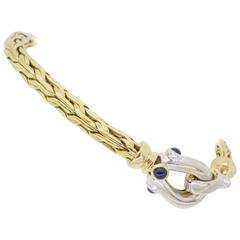 18 Karat Yellow Gold Roberto Coin Woven Link Bracelet