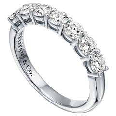 Tiffany & Co. Forever Ring Platinum Band with Half-Circle Radiant Round Diamonds