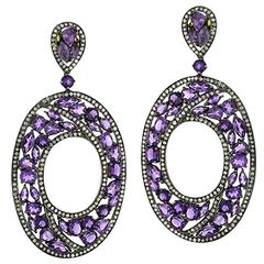 Amethyst and Diamond Earring 7