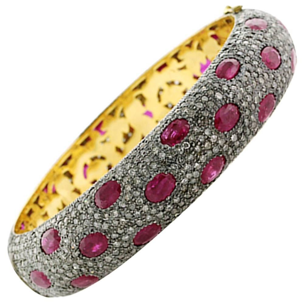  Diamond and Ruby Bangle 