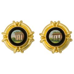 Rare Elizabeth Locke Micro Mosaic Earrings 4