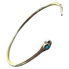 Bracelet jonc serpent opale rubis style victorien J Dauphin