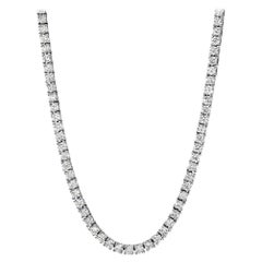 Beauvince Diamond Tennis Necklace 10.02 ct GH VVS-VS Diamonds in 18K White Gold