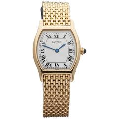 Cartier Paris Ladies Yellow Gold Tortue Mechanical Wristwatch