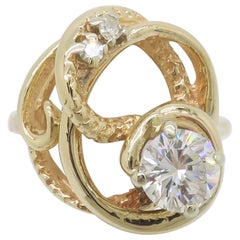 Free Form Yellow Gold Diamond Ring