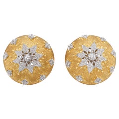 Pendientes 18k Dos Tonos y Diamantes