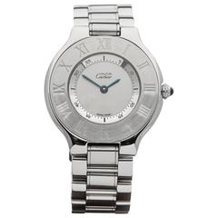 Cartier Ladies Stainless Steel Must de Cartier 21 Quartz Wristwatch