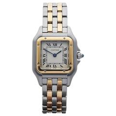  Cartier Ladies Yellow Gold Stainless Steel Panthere Quartz Wristwatch Ref 3486