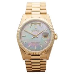 Rolex Yellow Gold Day-Date Automatic Wristwatch Ref W3487 1993
