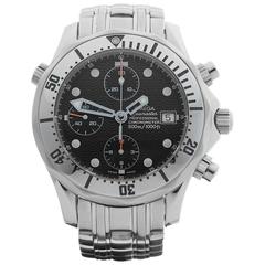  Omega Stainless Steel Seamaster Chronograph Automatic Wristwatch 