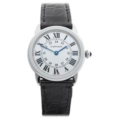  Cartier Ladies Stainless Steel Ronde Quartz Wristwatch 2933 2010s